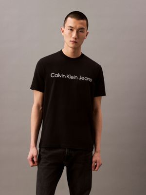 Imagen 1 del producto Polera Regular con Logotipo Negro Calvin Klein