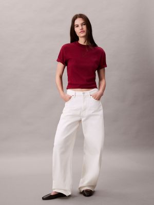 Imagen 2 del producto Polera Interlock Con Emblema CK Rojo Calvin Klein