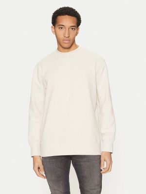 Polerón cuello tejido interlock Beige Calvin Klein