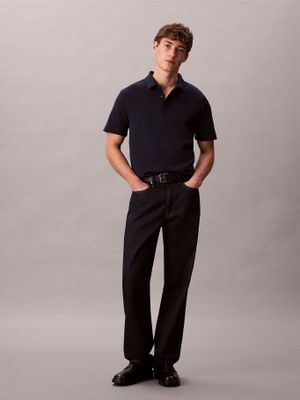 Imagen 2 del producto Polo de Algodón Interlock Azul Calvin Klein