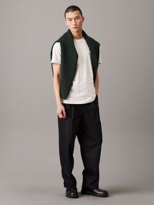 Imagen 2 del producto Polera regular de punto pesado Blanco Calvin Klein