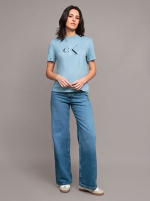 Imagen 2 del producto Polera classic con monograma Celeste Calvin Klein