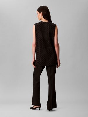 Imagen 2 del producto Blusa Con Logo En Jacquard Negro Calvin Klein