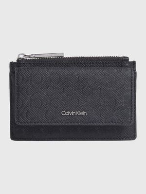 Tarjetero Ck Must Zip Flap Negro Calvin Klein
