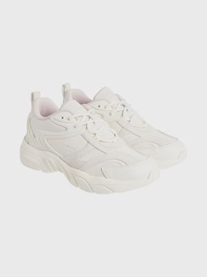 Zapatillas Tennis Low Lace Ml Mix Blanco Calvin Klein