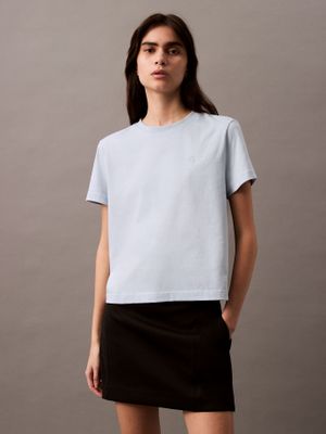 Polera con Logo Archive Celeste Calvin Klein