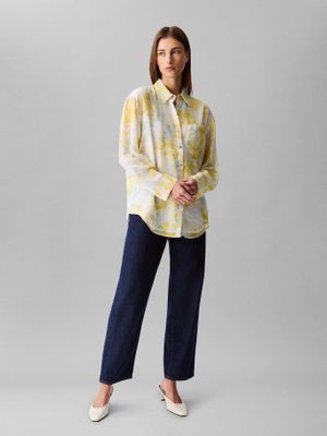 Imagen 2 del producto Blusa Bolsillo Y Manga Enrollable Amarillo Calvin Klein