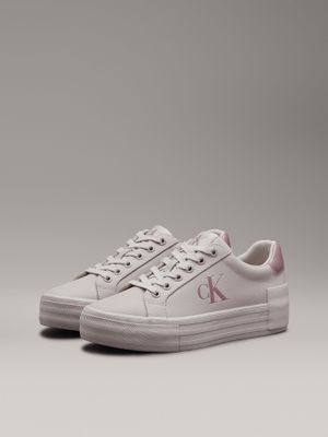 Zapatillas de Cuero Vulc Flatform Gris Calvin Klein