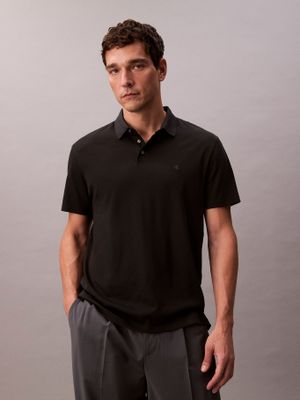 Imagen 1 del producto Polo de Algodón Pima Negro Calvin Klein