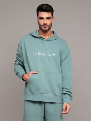 Polerón con gorro con logo estándar Verde Calvin Klein