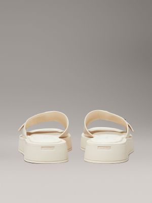 Imagen 2 del producto Sandalias de Cuero Flatform Beige Calvin Klein