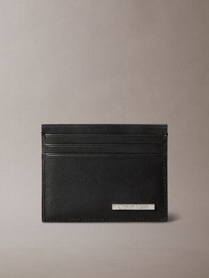 Imagen 1 del producto Tarjetero de Cuero con Placa Negro Calvin Klein