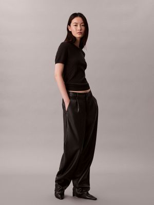 Imagen 2 del producto Blusa En Tejido Calado Negro Calvin Klein