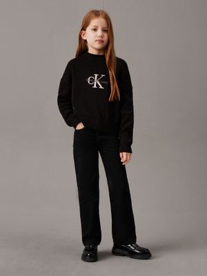 Imagen 2 del producto Sweater Niña Monologo Negro Calvin Klein