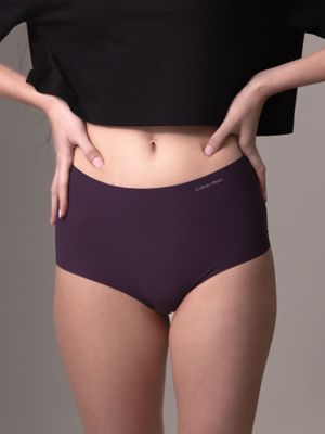Calzón Hipster Alto Invisible Morado Calvin Klein