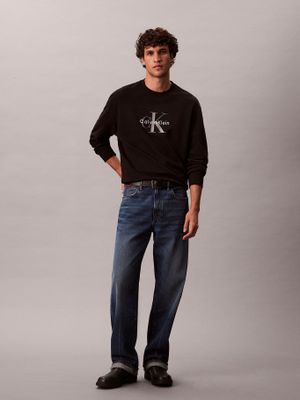 Imagen 2 del producto Polerón de Felpa Monograma Estampado Negro Calvin Klein