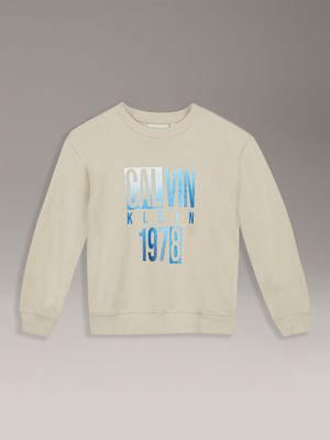 Polerón Niño Gradient Graphic Beige Calvin Klein
