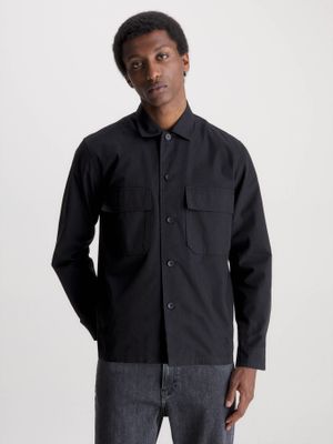 Sobrecamisa de sarga Negro Calvin Klein