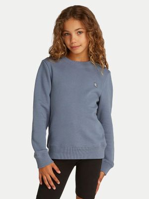 Polerón Niña Mono Mini Badge Gris Calvin Klein