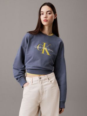 Polerón Relaxed con Logo Estampado Morado Calvin Klein