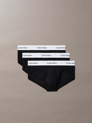 Pack 3 Slips Icon Cotton Stretch Negro Calvin Klein