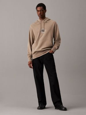 Imagen 2 del producto Polerón con Gorro Nyc Stamp Graphic Beige Calvin Klein