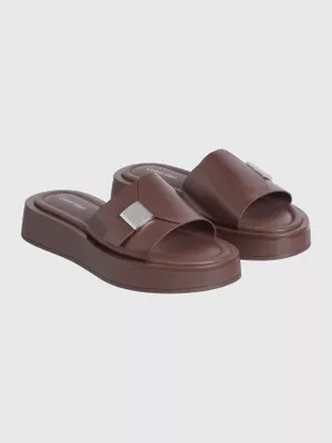 Sandalias de Cuero Flatform Cafe Calvin Klein