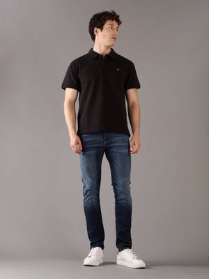 Imagen 2 del producto Polo manga corta con etiqueta tejida Negro Calvin Klein