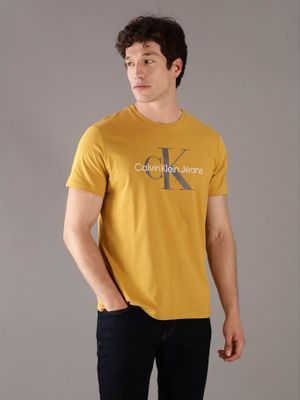 Polera Monogram Crew Amarillo Calvin Klein