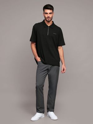 Imagen 2 del producto Polo relaxed con tejido crepe Negro Calvin Klein