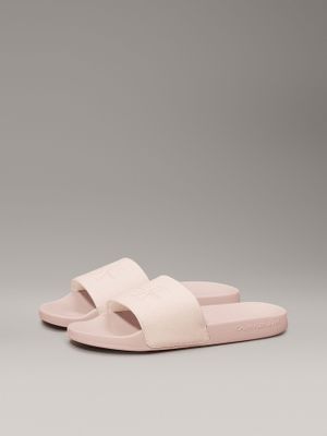Sandalias de Lona Monogram Rosado Calvin Klein