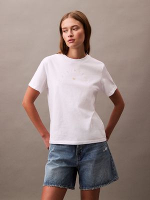 Polera Slim Fit con Cuello Redondo Blanco Calvin Klein