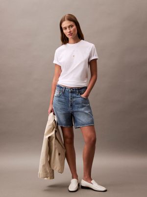 Imagen 2 del producto Polera Slim Fit con Cuello Redondo Blanco Calvin Klein