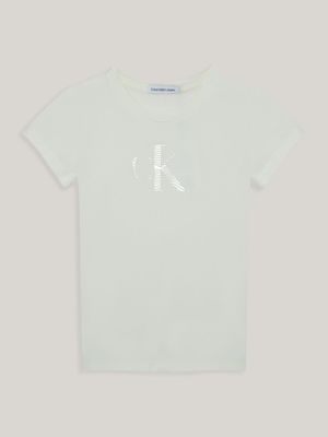 Polera Niña Iridescent Ck Slim Beige Calvin Klein