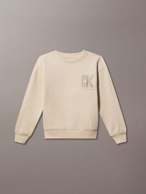 Polerón Niño Summer Backprint Beige Calvin Klein