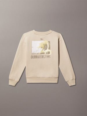 Imagen 2 del producto Polerón Niño Summer Backprint Beige Calvin Klein