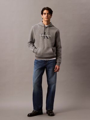 Imagen 2 del producto Polerón con Gorro Monograma Gris Calvin Klein