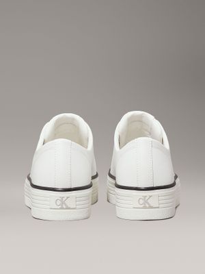 Imagen 2 del producto Zapatillas de plataforma de cuero Blanco Calvin Klein