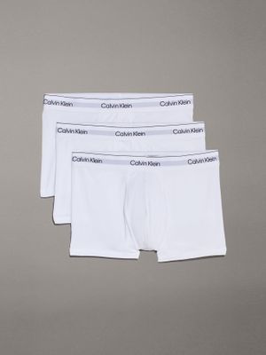 Pack 3 Bóxers Trunk Icon Stretch Blanco Calvin Klein