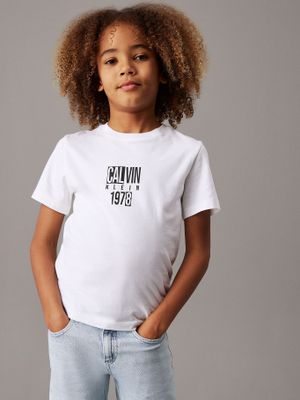 Imagen 1 del producto Polera Niño Good Level Regular Blanco Calvin Klein