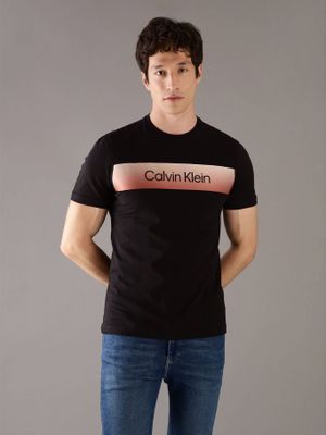 Polera Linear con Logo Negro Calvin Klein