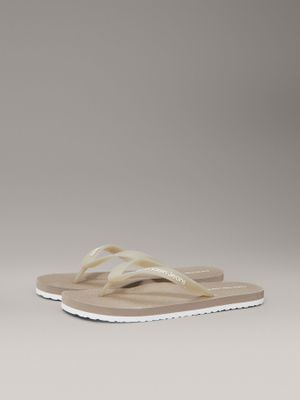 Sandalias Classic con Logo Beige Calvin Klein