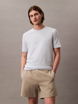 Imagen 2 del producto Short Punto Canalé Monograma Bordado Beige Calvin Klein