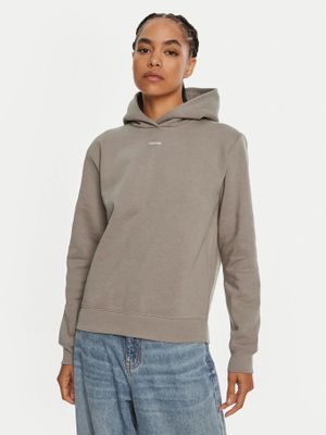 Imagen 1 del producto Poleron con Gorro Nano Logo Gris Calvin Klein