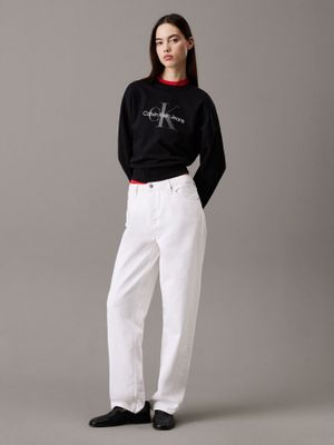 Imagen 2 del producto Polerón Relaxed con Logo Estampado Negro Calvin Klein