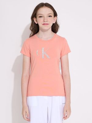 Polera Niña Iridescent Ck Slim Rosado Calvin Klein