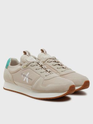 Zapatillas Runner Sock Laceup Ny Beige Calvin Klein