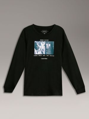 Polera Niño City Photo Graphic Negro Calvin Klein