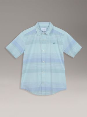 Camisa Niño Elemental Stripe Celeste Calvin Klein