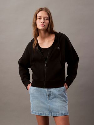 Polerón con Gorro Archive Logo Negro Calvin Klein